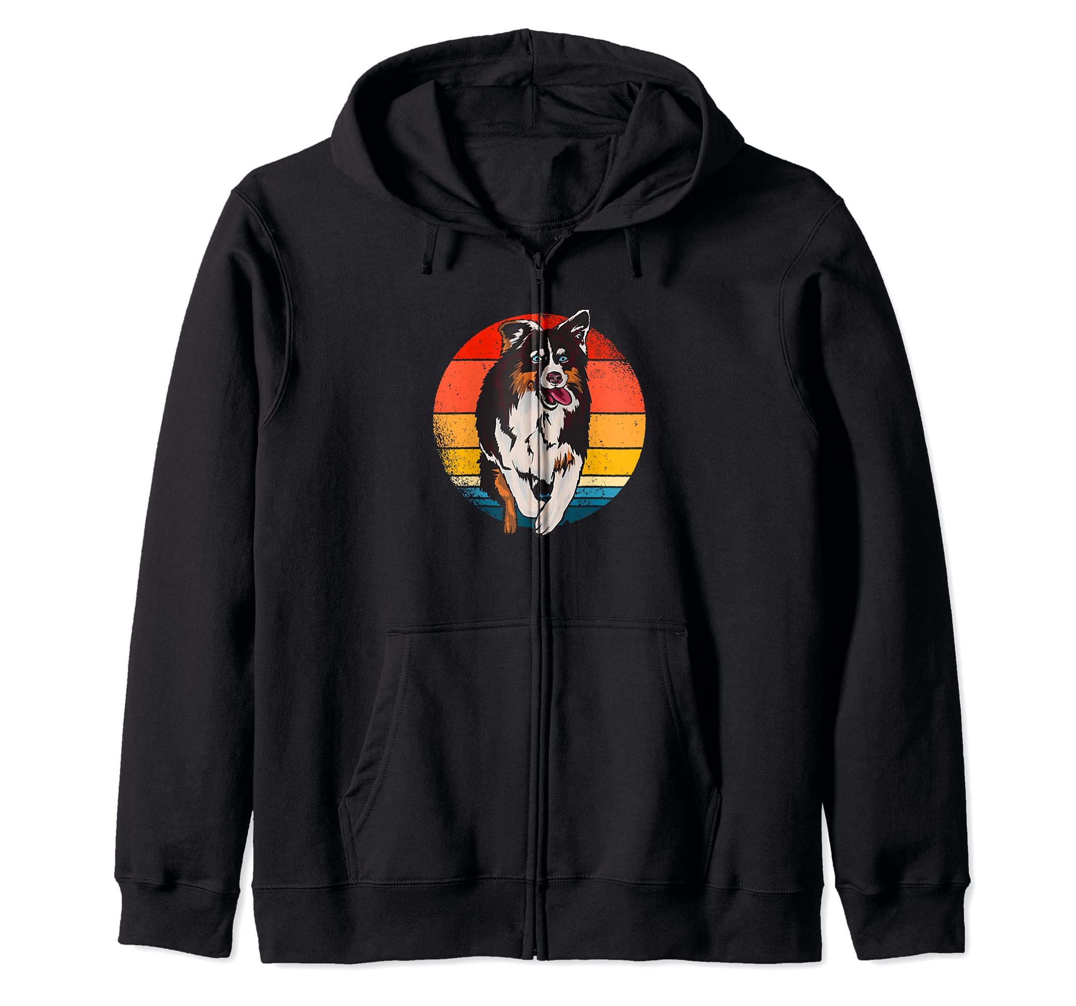 Australian Shepherd Design Aussie Dog Zip Hoodie