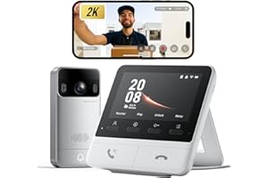 SwitchBot Doorbell Camera, No Subscription, Includes Monitor, Dual Power Options, Head-to-Toe View, 2K Video, 2-Way Audio, Mo