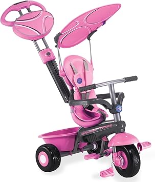Smart Trike 179-0200 - Triciclo con Mango y Parasol (3 en 1), Color Rosa: Amazon.es: Juguetes y juegos
