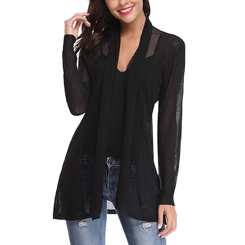 Black Sheer Cardigan
