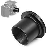 Astromania Camera Adapter for Telescope, Metal Telescope Accessories T-Adapter Mounted with T-Ring, Photo Adapters for Canon Nikon DSLR & SLR Cameras on 1.25 Inches Focuser of Astronomical Telescopes