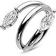CM Crareesi Mania Star Helix Earrings 316L Surgical Steel Cartilage Earrings 16Gauge Helix Hoop Jewelry Double Helix Piercing Jewelry for Women