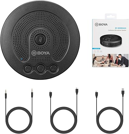Amazon Co Jp Boya スピーカーフォン 会議用マイク 3 5mm Trrs Usb Type C Usbコネクタ付き Ios Iphone Android スマートフォン タブレット Pc ノートパソコン 録画 Skype 会議電話用 パソコン 周辺機器