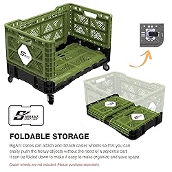 Bigant Heavy Duty Collapsible & Stackable Plastic