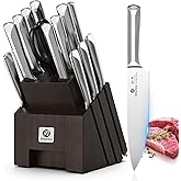 imarku Knife Set, 16 PCS High Carbon Japanese Stainless Steel Knife Sets for Kitchen with Block, Ultra Sharp Kitchen Knife Set with Sharpener Chef Knife Sets, Dishwasher Safe, Best Gifts