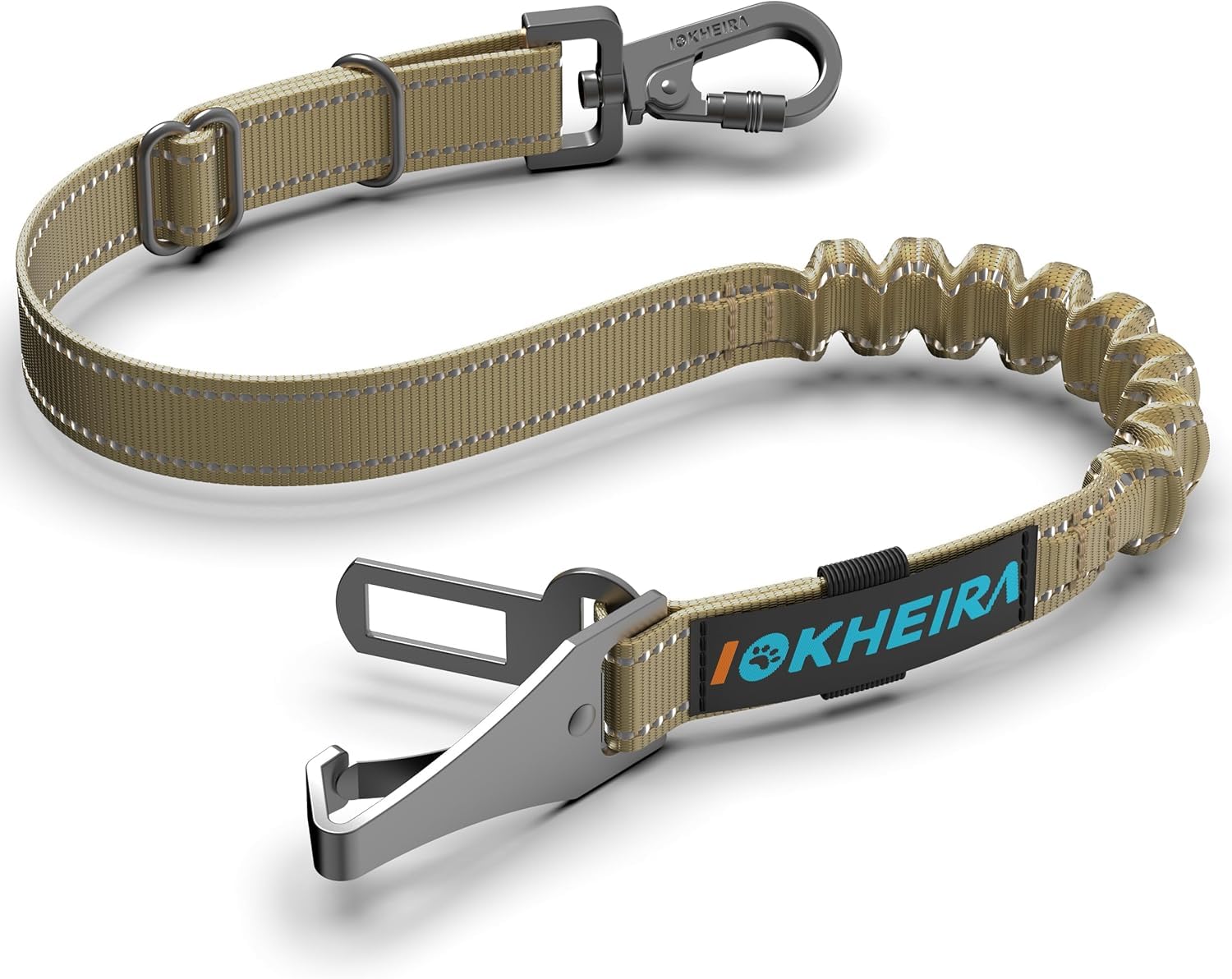 IOKHEIRA Dog Seat Belt for Car, Dog Car Harnesses Suitable for Safety Belt Buckle, ISOFIX and LATCH