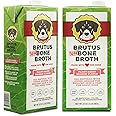 Brutus Vegetable Broth for Dogs 64 oz | All Natural | Made in USA |Omegas & Turmeric for Healthy Skin & Coat |Human Grade Ingredients |Hydrating Dog Food Topper, Gravy & Treat Salmon