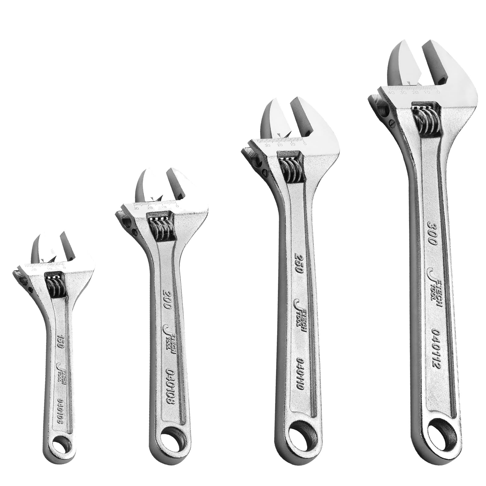 Jetech 4 Pcs Adjustable Spanner - Professional Adjustable Wrench Shifting Spanner with Large Opening