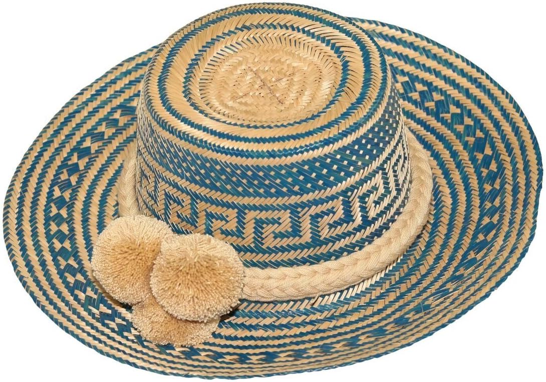 Guadalupe Design Oceano Wayuu Hat Hand-Made in Colombia. Natural Iraka Palm Straw Creme