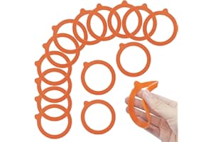 12 Pieces Silicone Replacement Gasket for Jars, Airtight Rubber Seals Rings for Glass Clip Top Jars, Leakproof Silicone Gaske