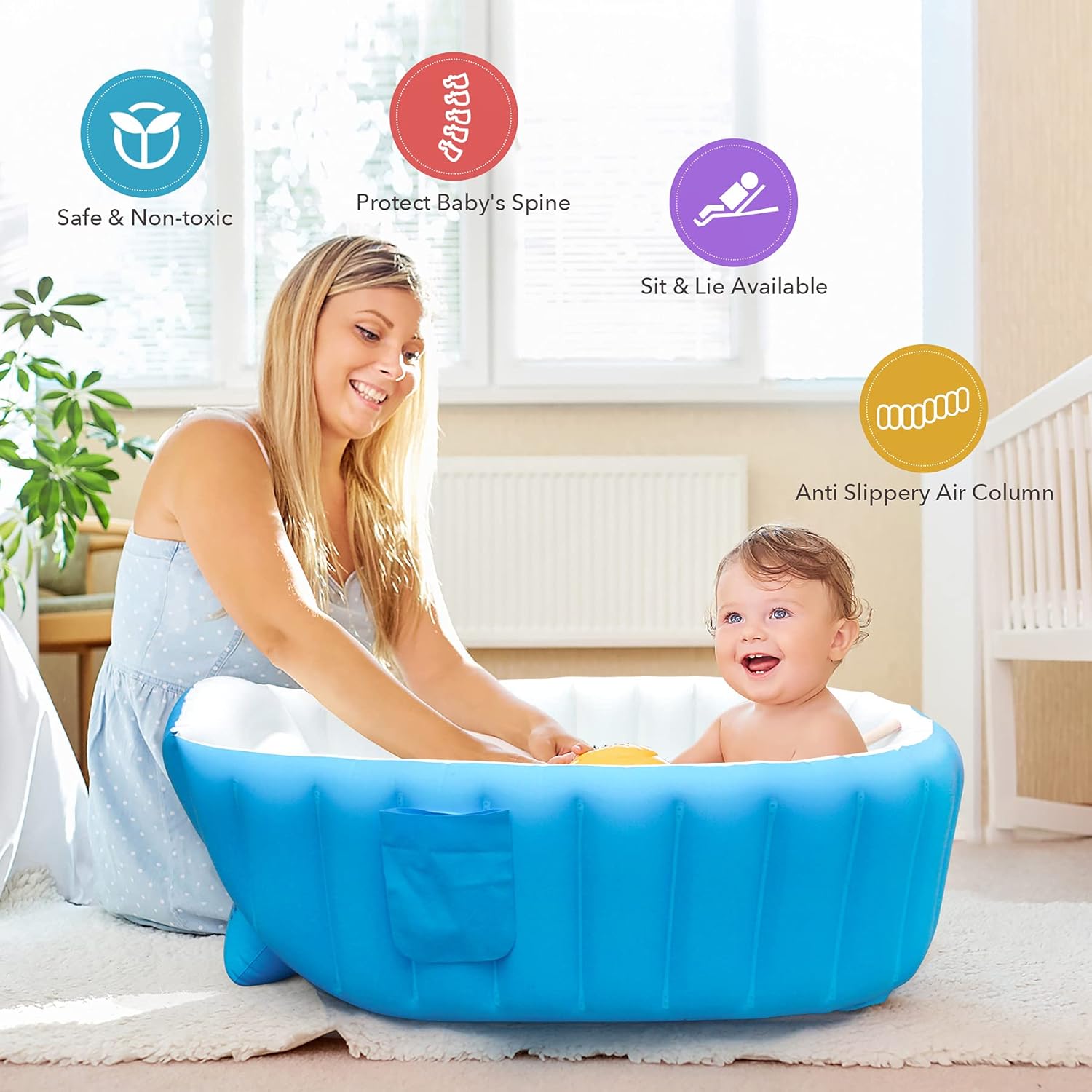 arkmiido-inflatable-baby-bath-tub-with-air-pump-portable-travel-baby-bathing-tub-foldable-shower-basin-for-newborn-blue