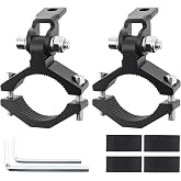 Motorcycle Light Bar Mount Brackets CNC Aluminum Fork Tube Clamps (M) | Vertical/horizontal pipe mounting. Fits 1.2"-1.8" round tube. M8/M6 hole. For fork/bumper/roll cage/roof rack ATV Scooter UTV