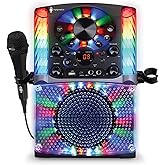Singing Machine SML625BTBKD Karaoke Machine, Portable Bluetooth CD+G Karaoke System, Black