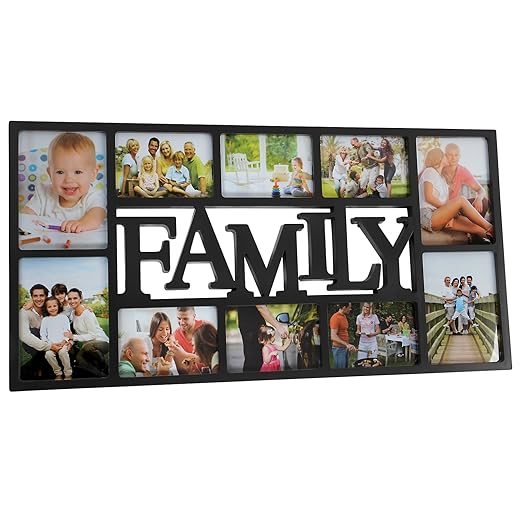 title=Jago Portafoto cornice per foto multiple Family colore nero