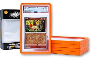 THE COLLECTOR'S HUBS 5 x Bumper Guards for PSA Graded Cards – Orange | PSA Card Guard with Perfect Fit and Shock Absorption | PSA Slab Bumper | PSA Slab Protectors Orange Pack of 5