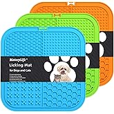 MateeyLife 3PCS Large Lick Mat for Dogs and Cats with Suction Cups, Dog Lick Mat for Anxiety Relief, Dog Toys to Keep Them Bu