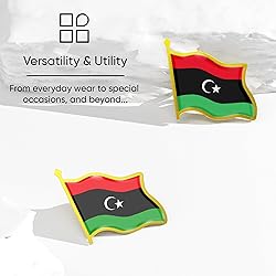 Libya Flag Lapel Pin - Enamel Metal National Badge