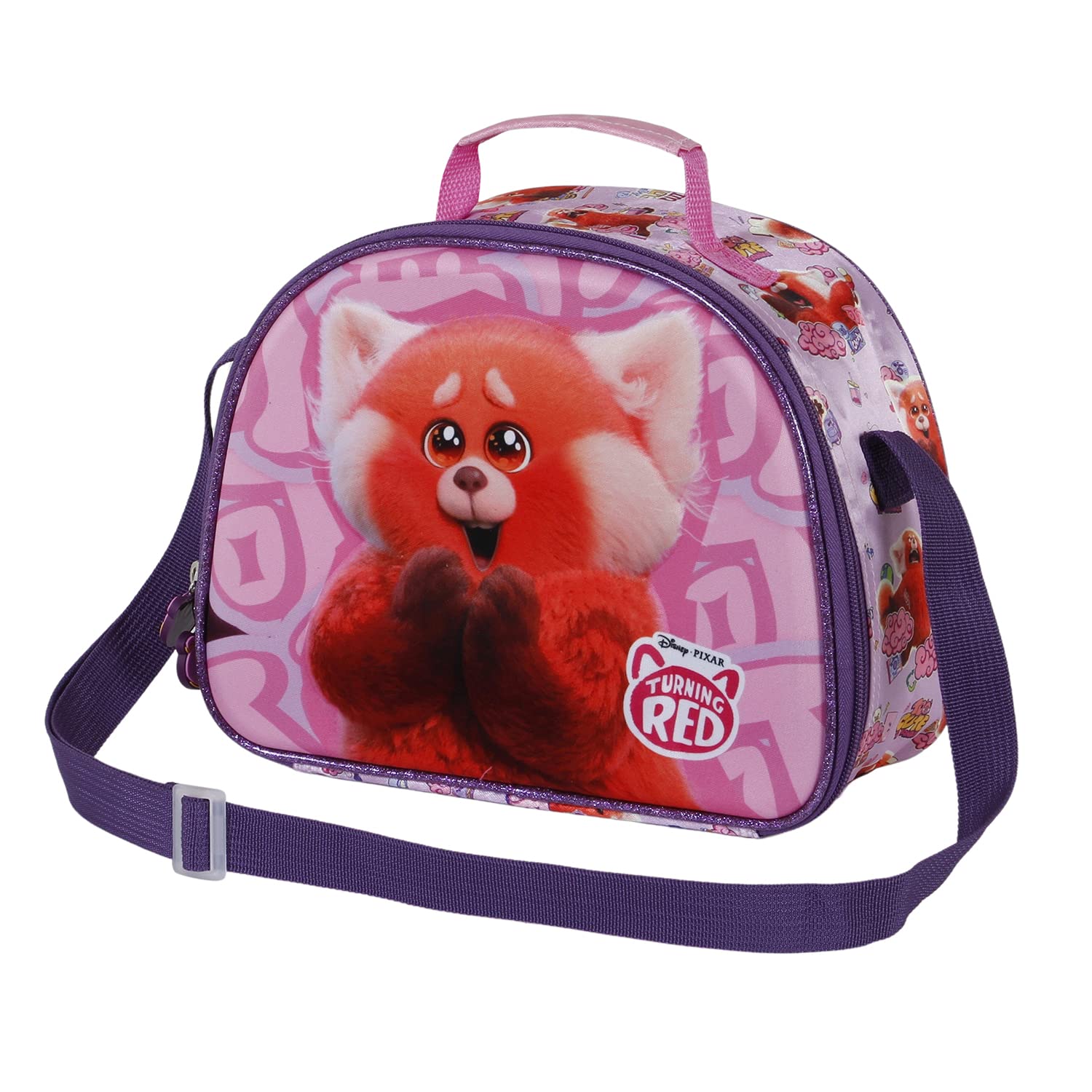 Disney Turning Red Yaay-3D Lunch Bag, Pink, 25.5 x 20 cm