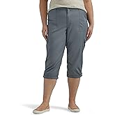 Lee Womens Plus Size Ultra Lux Comfort with Flex-to-go Cargo Capri Pant