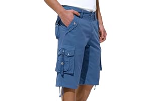 JAWERU Mens Cargo Shorts Casual Shorts Hiking Shorts Below Knee Relaxed Fit Multi Pockets Running Joggers Outdoor Mens Shorts
