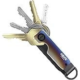 The Ridge Key Organizer - Compact Metallic Key Holder, Minimalist Innovative Keyholder, Smart Keychain Secures 2-6 Keys
