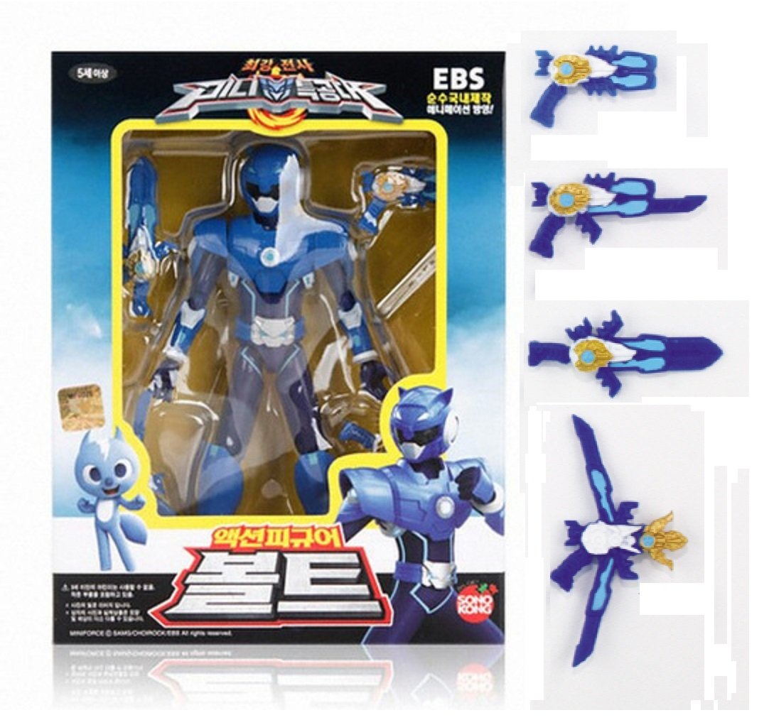 MINI FORCE Miniforce Bolt Robot Action Figure, Blue Buy Online in
