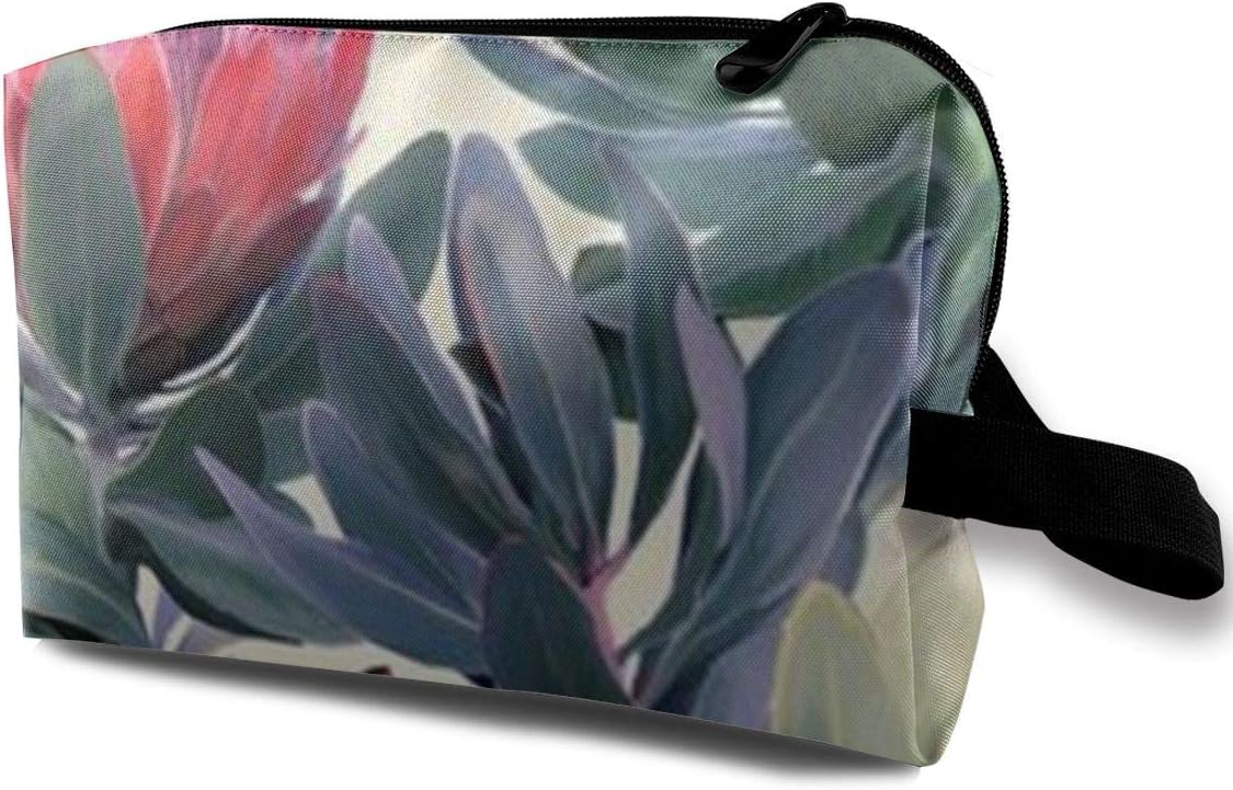 Pinkipory Travel Cosmetic Bag Portable Handbag Protea Paradise Toiletry Pouch Small Makeup Bags Case Organizer