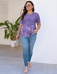 Kistore Women's Plus Size Loose Casual Breathes