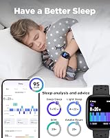 Brave 2 Kids Smartwatch 1.8 Inch Heart Rate Sleep IP68 Black view 4