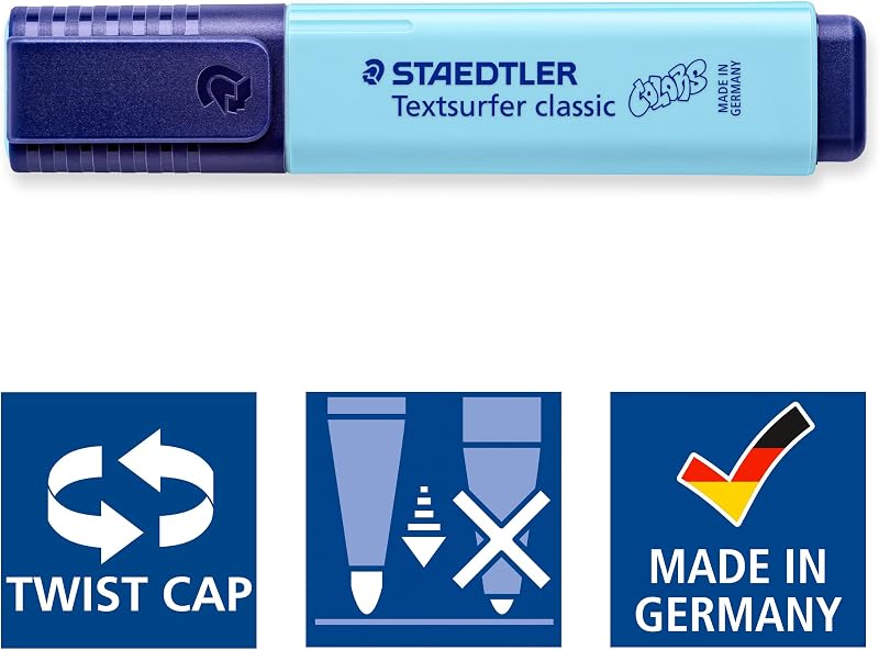 Staedtler 364 CWP4PA. Marcadores fluorescentes texteaster. Caixa com 4 marcadores de cor pastel.