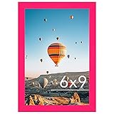 JCJMY 6x9 Picture Frame Pink for Wall Hanging or