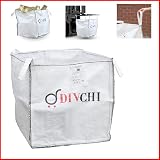 DIVCHI 5 Pack Bulk FIBC Sacks 1 Tonne Heavy Duty Open Top Dumpy 85cm view 6