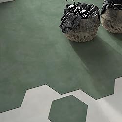 Alwayspon 12Pcs Hexagon LVT Flooring Peel and Stick