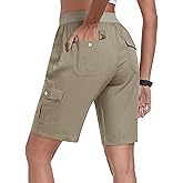 MoFiz Women's Hiking Shorts Athletic Outdoor Cargo Shorts for Women Quick Dry Running Summer Shorts with Pockets