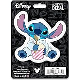 Disney Lilo and Stitch with Ice Cream Adhesive Vinyl Decal - Fun Stitch Sticker for Car or Truck