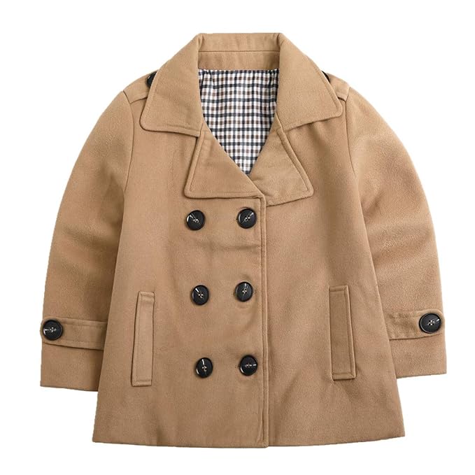 Buy Sooxiwood Little Boys Dress Coat Buttons Pocket Size 2T Khaki at