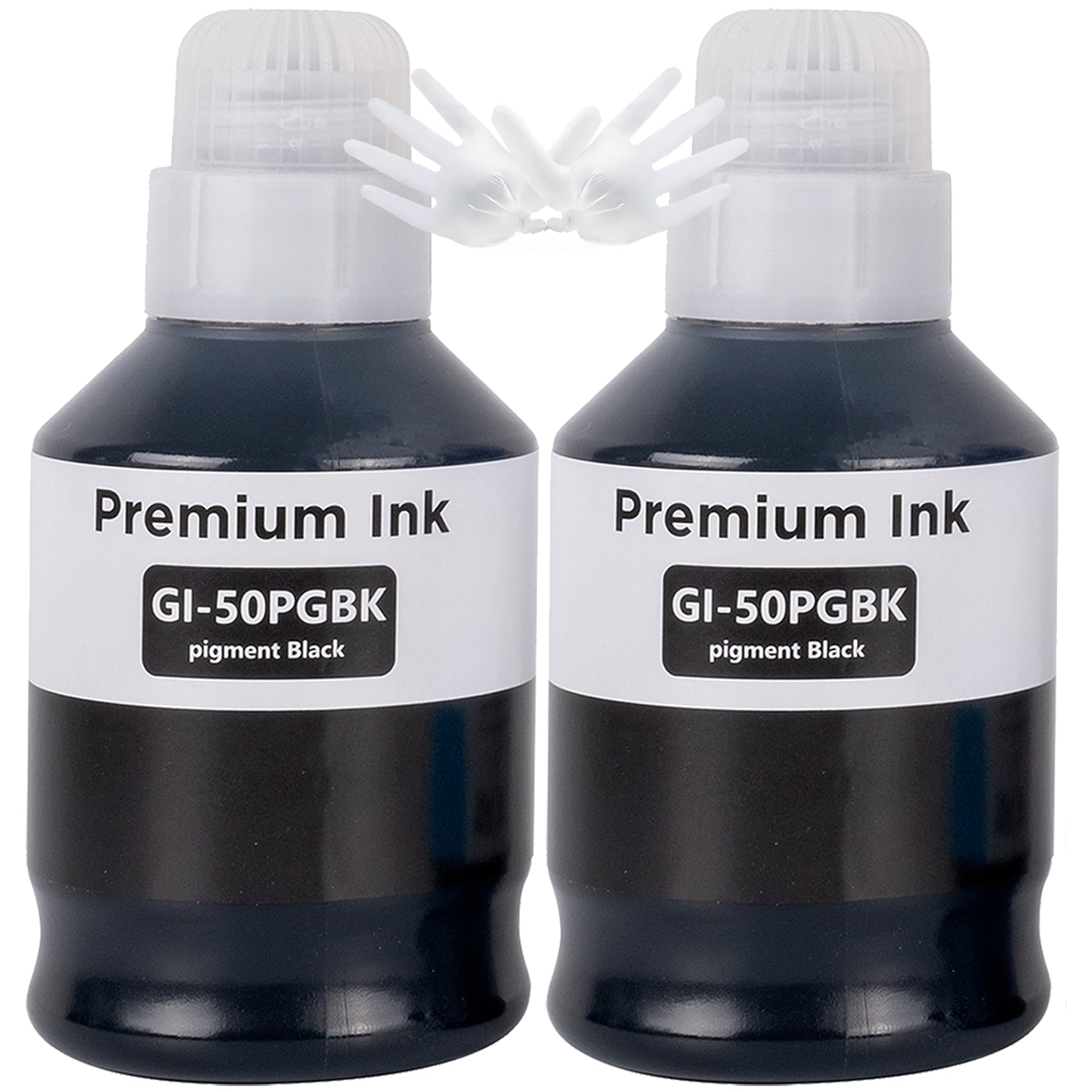 LCL GI-50 GI50 Ink bottle Replacement for Canon 50 GI-50 GI50 Black Ink Bottle Compatible with Canon Pixma GM2050 GM4050 G5050 G6050 G7050 (2 Pack)