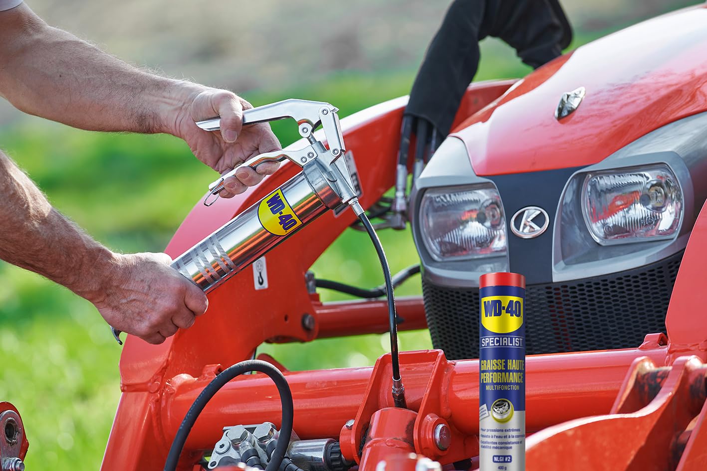 WD-40 Specialist Hochleistungs-Mehrzweckfett 400g Kartusche – Kalziumsulfonat-Fett für Lager, Zahnräder, Wellen & Gelenke, extrem druck- & wasserbeständig, einsetzbar von -30 °C bis +140 °C, braun 3