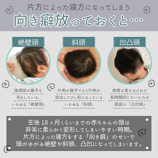 Amazon 正規販売 Renervate ベビー枕 赤ちゃん枕 洗えるクッション枕 絶壁防止 向き癖 斜頭 変形 猫背 寝姿を矯正 頭の形が良くなる 汗とり 快眠 寝ハゲ対策 通気まくら 安全素材綿100 スター ベビー枕 ベビー マタニティ 通販