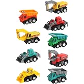 Fajiabao Construction Toy Cars for Toddlers 3+ Mini Pull Back Cars Boy Toys | Small Truck Toys, Sensory Bin Fillers, Goodie Bag Stuffers &amp; Christmas Stocking Stuffers for Kids 3-5, Gifts for Boys &amp; Girls