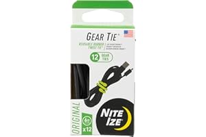 Nite Ize Gear Tie ProPack Reusable Rubber Twist Tie, 6-Inch, Black