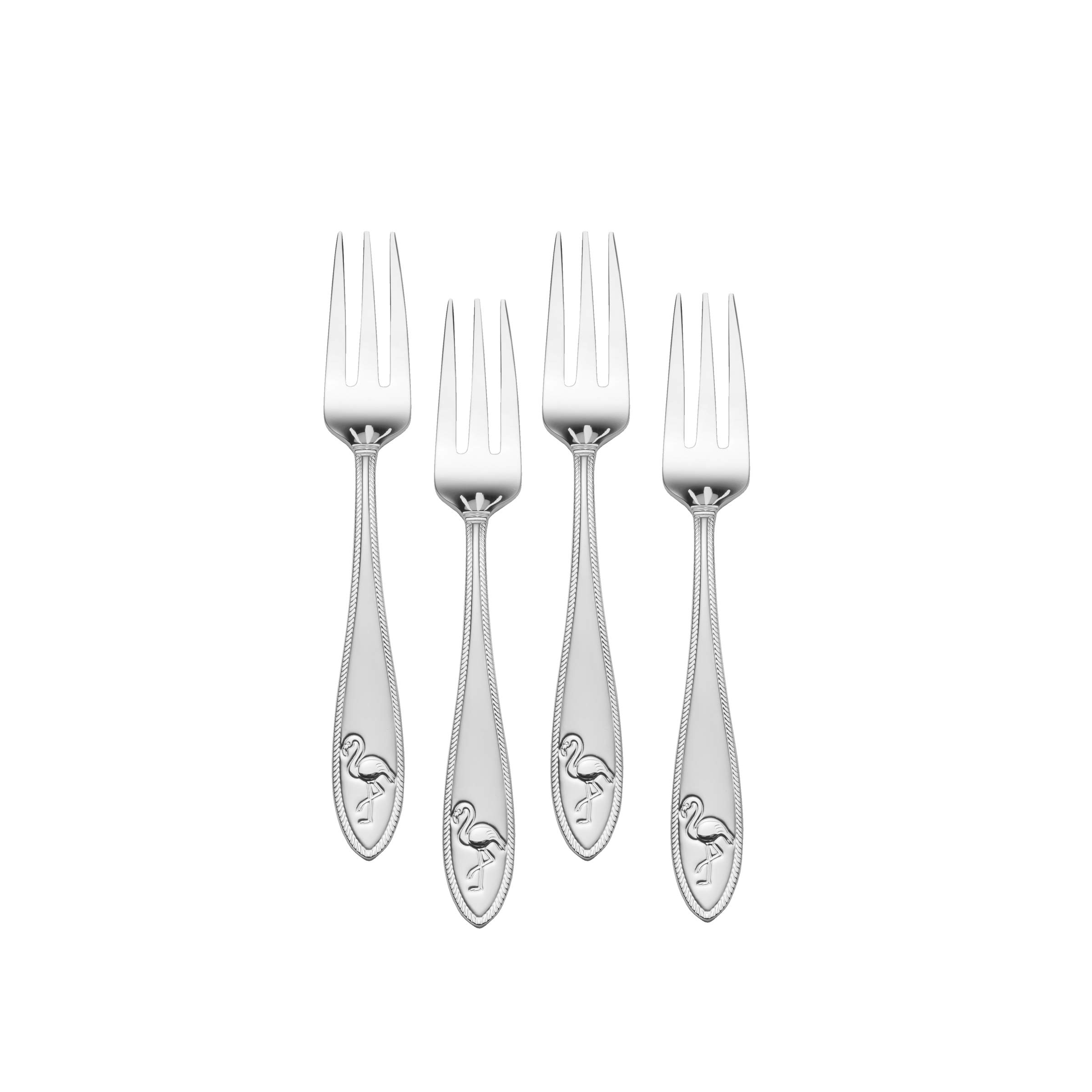 Towle Living Flamingo Demi-Löffel Set – 4 Edelstahl-Löffel, Spülmaschinenfest & Pflegeleicht