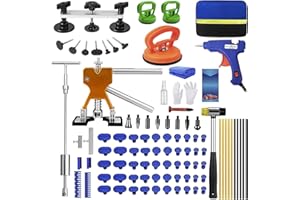 JCOTTON 97pcs Dent Puller Kit, Paintless Dent Removal Kit for Dent Removal, Car Dent Puller with Golden Lifter, Bridge Puller, Slide Hammer T-Bar, Dent Remover Tool for Car Refrigerator Door Ding Repair