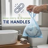 Kordis Incontinence Bags 250 Blue Tie Handles 32x42cm Recycled 30% view 7