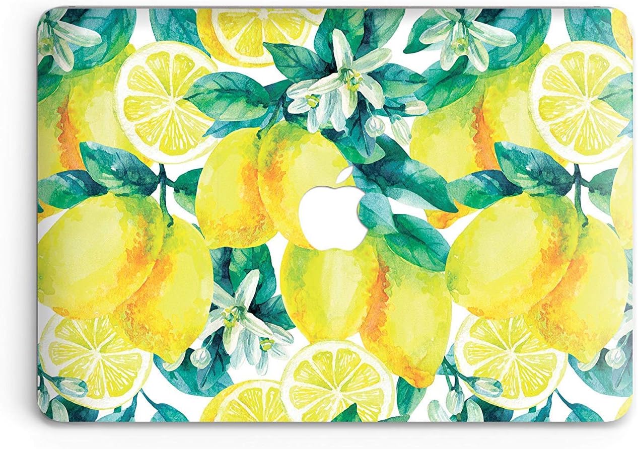 GoodMoodCases Plastic Hard Case Cover for MacBook Air 13" 2018 A1932 - Lemons