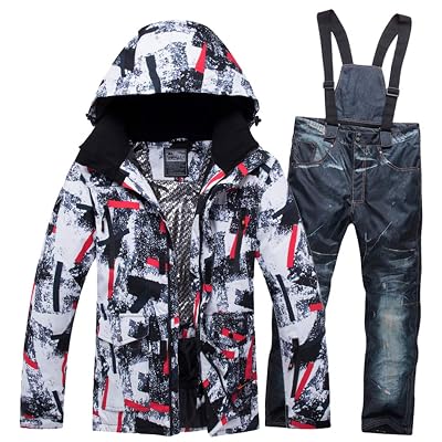 New Winter Ski Suit Men Set Windproof Waterproof Warm Coat Skiing Snowboarding Suits Set Male Outdoor