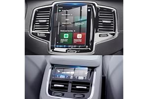 LFOTPP 2PCS Volv|o XC90(2021-2023), XC40(2021-2023), XC60(2021-2023), S60(2018-2023), S90(2017-2023), V60(2019-2023) V90(2019-2023) Car Navigation and Climat Control Air Conditioning Display Screen Protector Glass Center TouchScreen Protector High Clarity