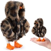 linastu 7inch Desk Goose Outfits, Mini Desktop Goose Clothes Desk Goose Accessories Set for Magnetic Gooses Statue (Leopard)