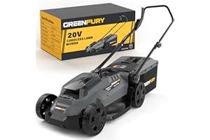 13 Inch Cordless Lawn Mower, Compatible with Dewalt 20V MAX Battery, Brushless Electric Mower with 8 Gallon Grass Bag, 5-Leve