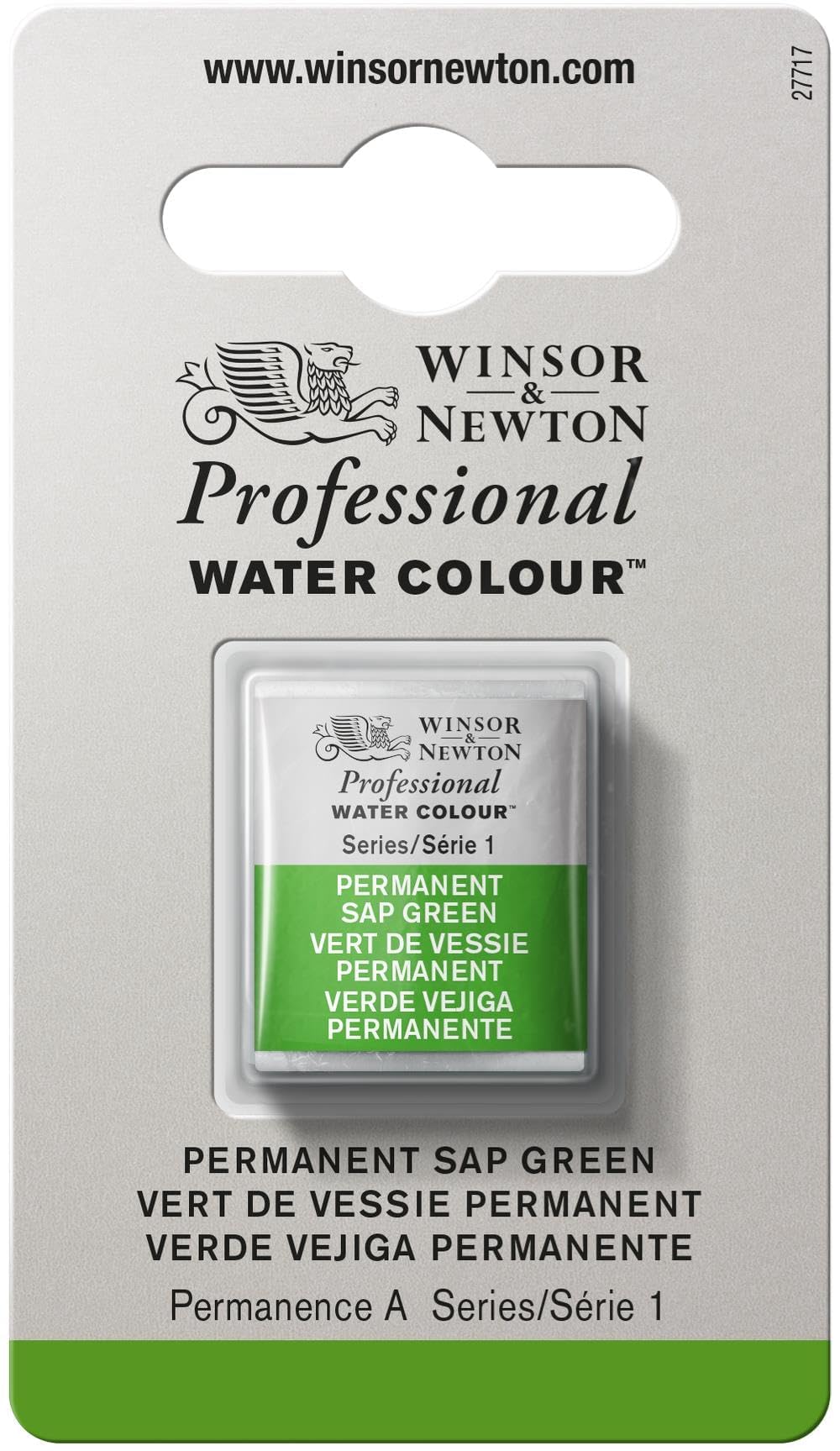 Winsor & Newton Half Pan Professional Water Colour, Permanent Sap Green — image 1